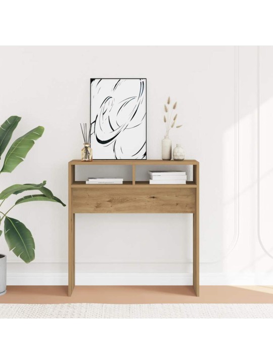 Konzolový stolek dub artisan 78 x 30 x 80 cm kompozitní dřevo