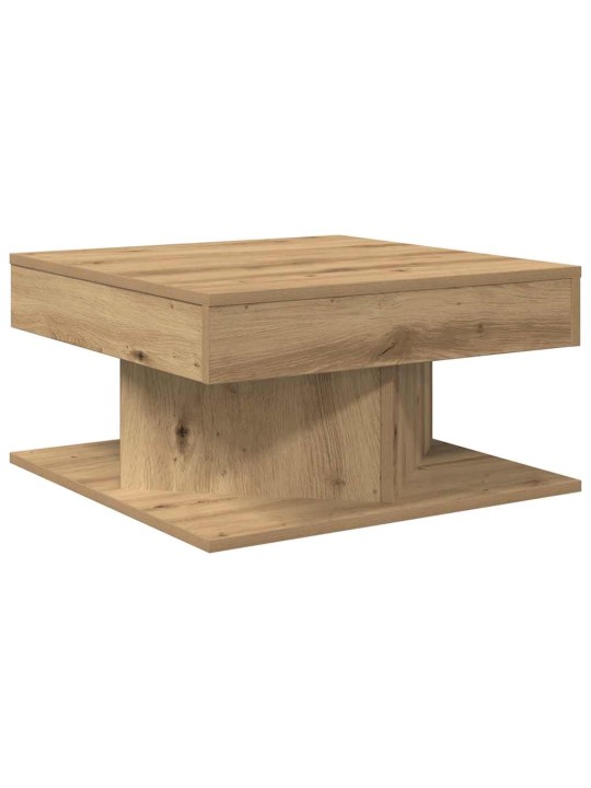 Konferenční stolek dub artisan 55x55x30 cm kompozitní dřevo