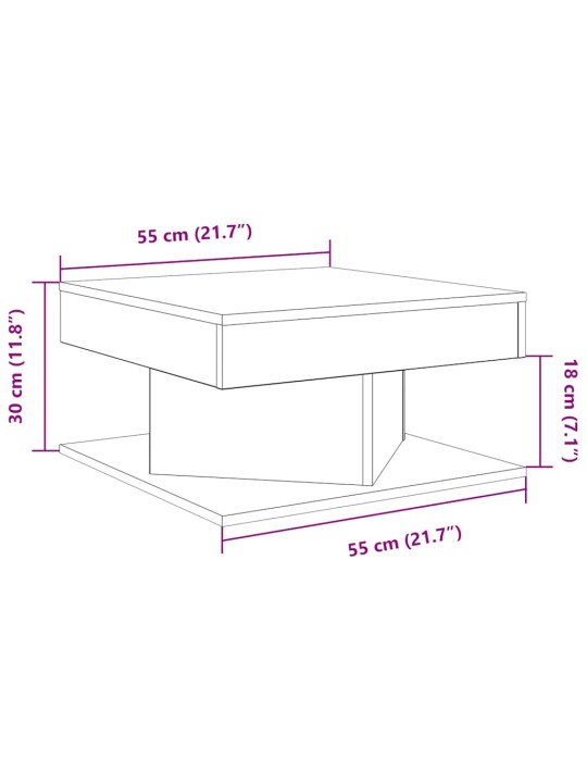 Konferenční stolek dub artisan 55x55x30 cm kompozitní dřevo