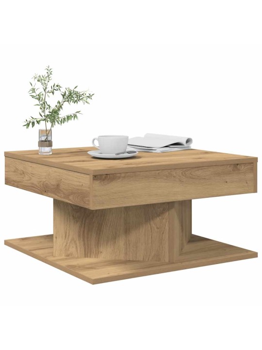 Konferenční stolek dub artisan 55x55x30 cm kompozitní dřevo