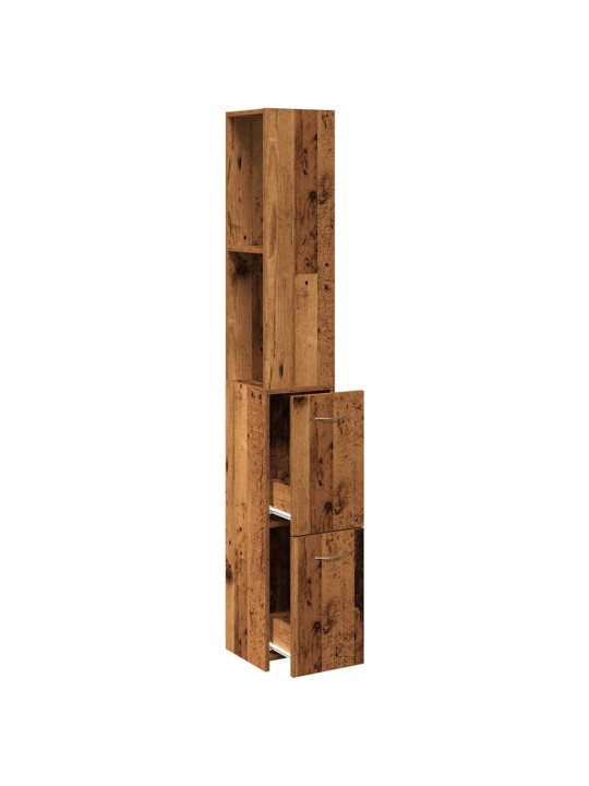 Koupelnová skříňka old wood 25x25x170 cm kompozitní dřevo