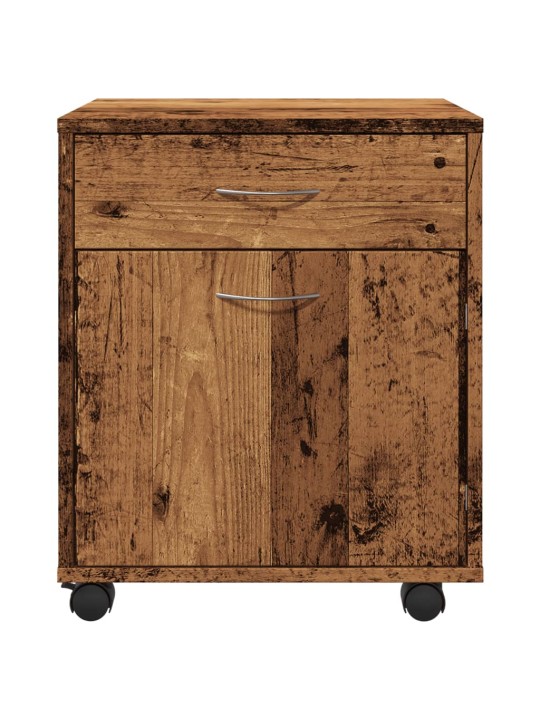 Skříňka na kolečkách old wood 45 x 38 x 54 cm kompozitní dřevo
