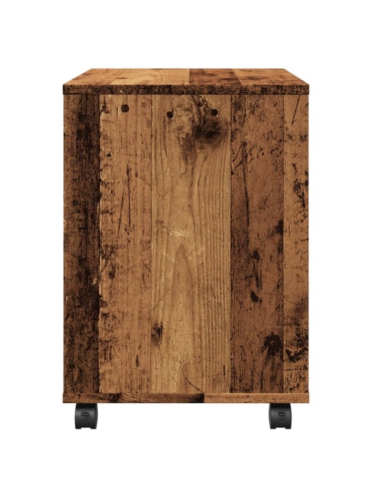 Skříňka na kolečkách old wood 45 x 38 x 54 cm kompozitní dřevo
