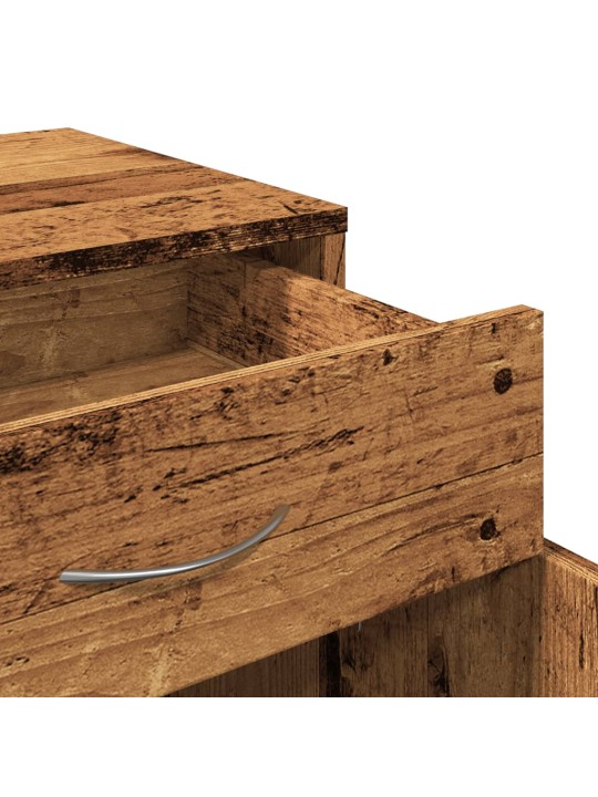 Skříňka na kolečkách old wood 45 x 38 x 54 cm kompozitní dřevo