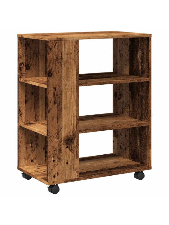 Skříňka na kolečkách old wood 60 x 35 x 75 cm kompozitní dřevo