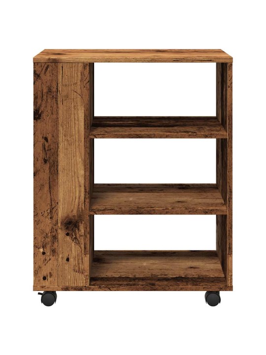 Skříňka na kolečkách old wood 60 x 35 x 75 cm kompozitní dřevo