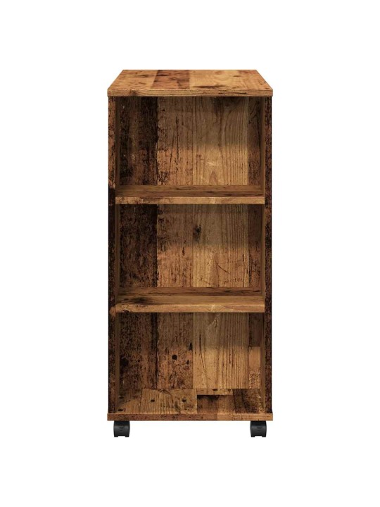 Skříňka na kolečkách old wood 60 x 35 x 75 cm kompozitní dřevo