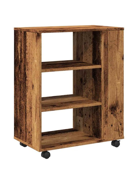 Skříňka na kolečkách old wood 60 x 35 x 75 cm kompozitní dřevo