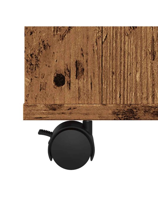 Skříňka na kolečkách old wood 60 x 35 x 75 cm kompozitní dřevo