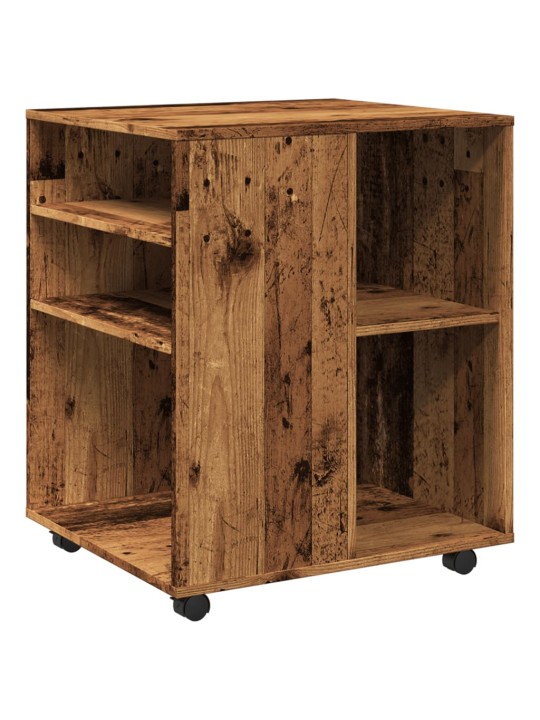 Skříňka na kolečkách old wood 60 x 53 x 72 cm kompozitní dřevo