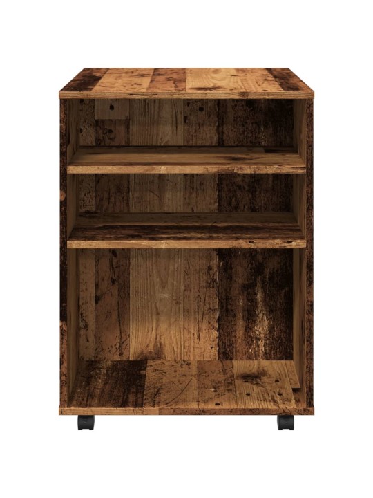 Skříňka na kolečkách old wood 60 x 53 x 72 cm kompozitní dřevo