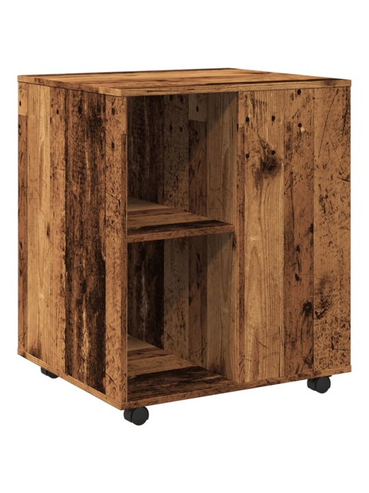 Skříňka na kolečkách old wood 60 x 53 x 72 cm kompozitní dřevo