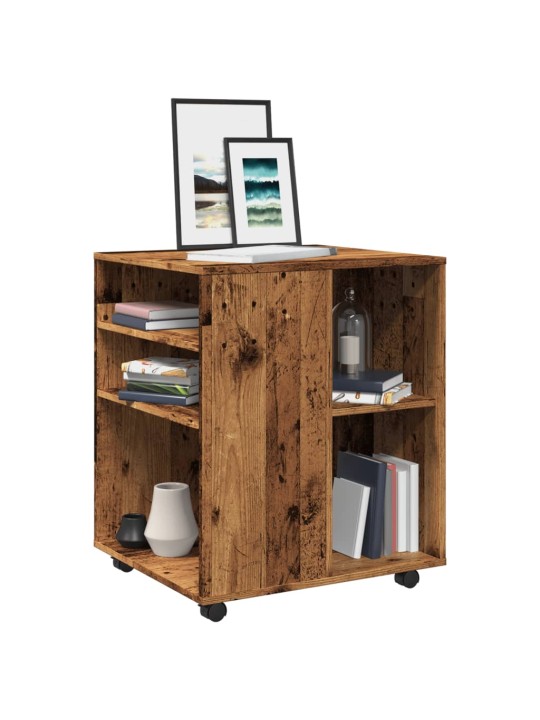 Skříňka na kolečkách old wood 60 x 53 x 72 cm kompozitní dřevo