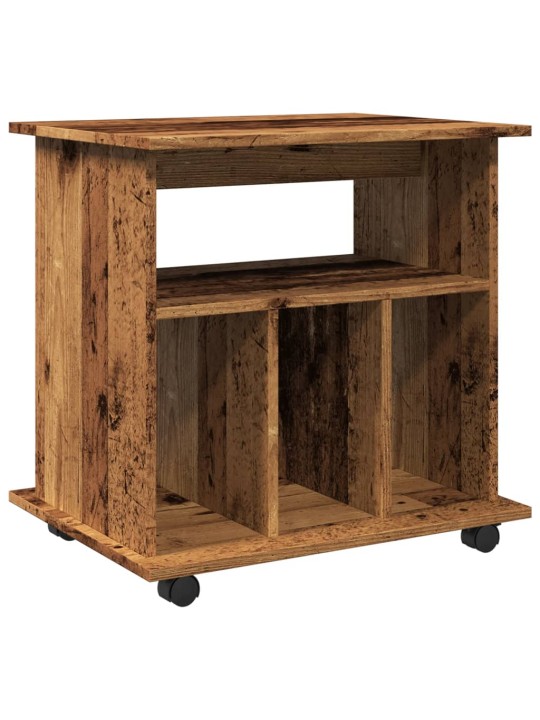 Skříňka na kolečkách old wood 60 x 45 x 60 cm kompozitní dřevo