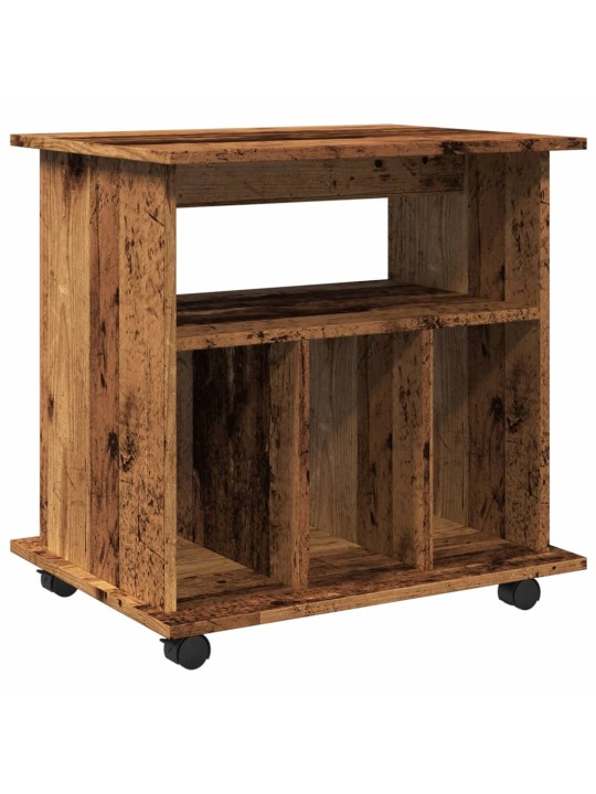 Skříňka na kolečkách old wood 60 x 45 x 60 cm kompozitní dřevo
