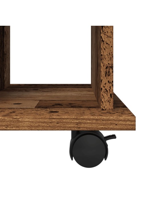 Skříňka na kolečkách old wood 60 x 45 x 60 cm kompozitní dřevo