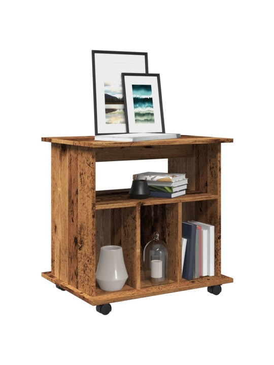 Skříňka na kolečkách old wood 60 x 45 x 60 cm kompozitní dřevo