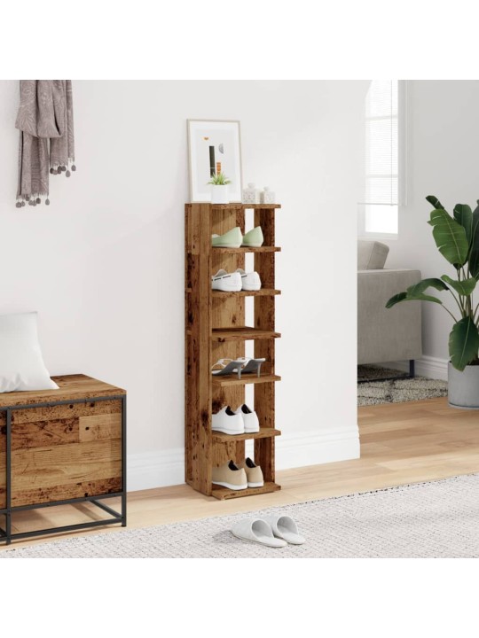 Botník old wood 28 x 27 x 102 cm kompozitní dřevo