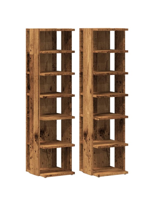 Botníky 2 ks old wood 28 x 27 x 102 cm kompozitní dřevo