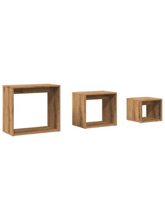 Hnízdové stolky 3 ks dub artisan kompozitní dřevo