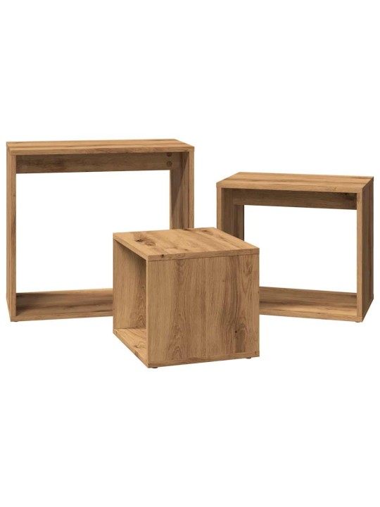 Hnízdové stolky 3 ks dub artisan kompozitní dřevo