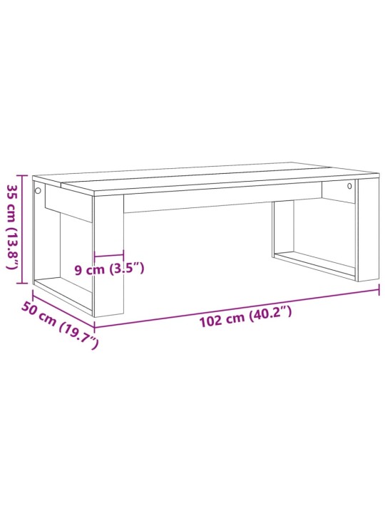Konferenční stolek dub artisan 102x50x35 cm kompozitní dřevo
