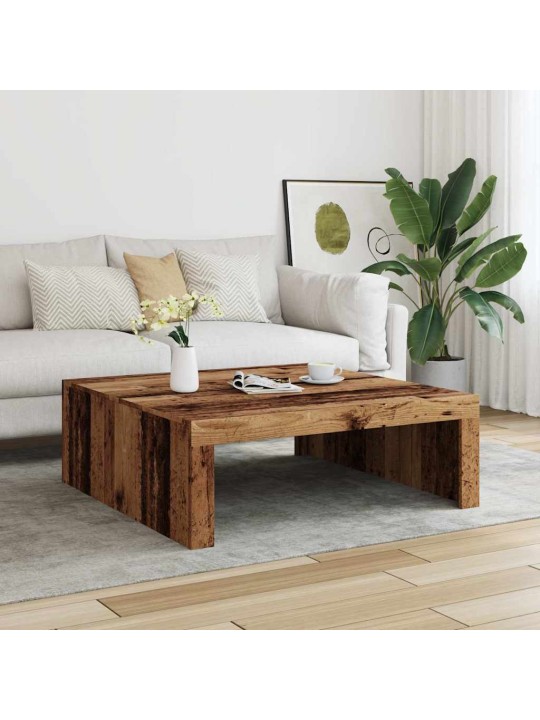 Konferenční stolek old wood 100 x 100 x 35 cm kompozitní dřevo