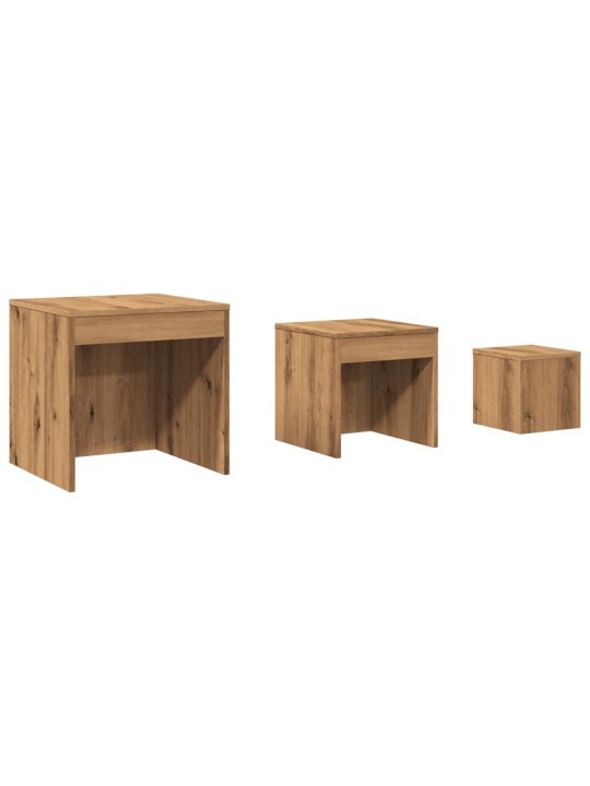 Hnízdové stolky 3 ks dub artisan kompozitní dřevo