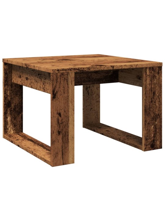Odkládací stolek old wood 50 x 50 x 35 cm kompozitní dřevo