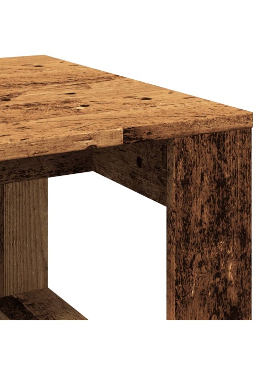 Odkládací stolek old wood 50 x 50 x 35 cm kompozitní dřevo