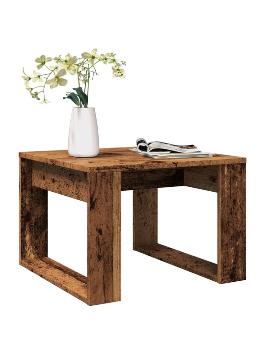 Odkládací stolek old wood 50 x 50 x 35 cm kompozitní dřevo