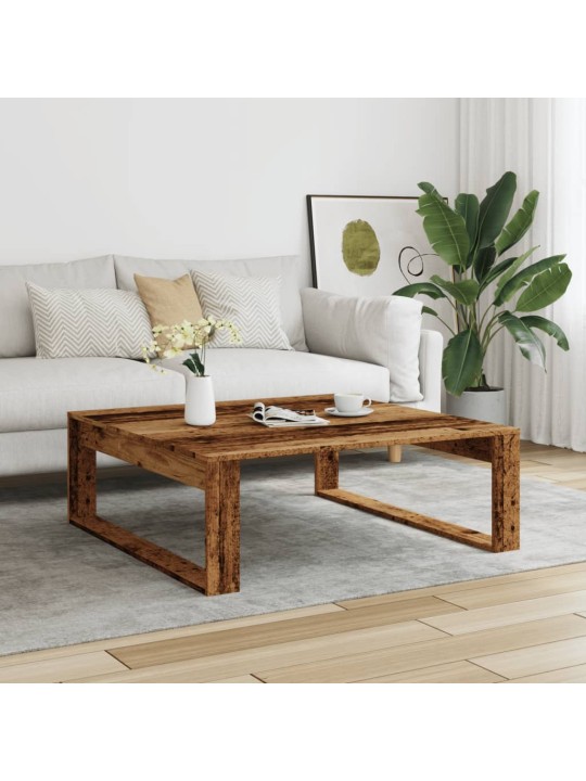 Konferenční stolek old wood 100 x 100 x 35 cm kompozitní dřevo