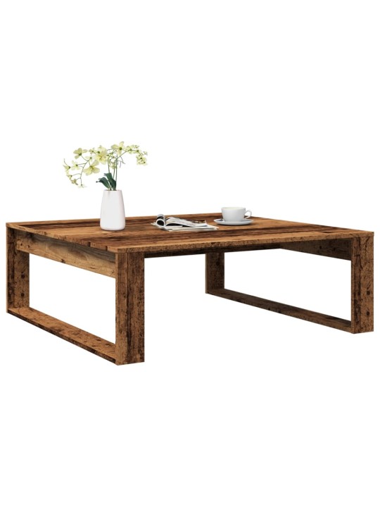Konferenční stolek old wood 100 x 100 x 35 cm kompozitní dřevo