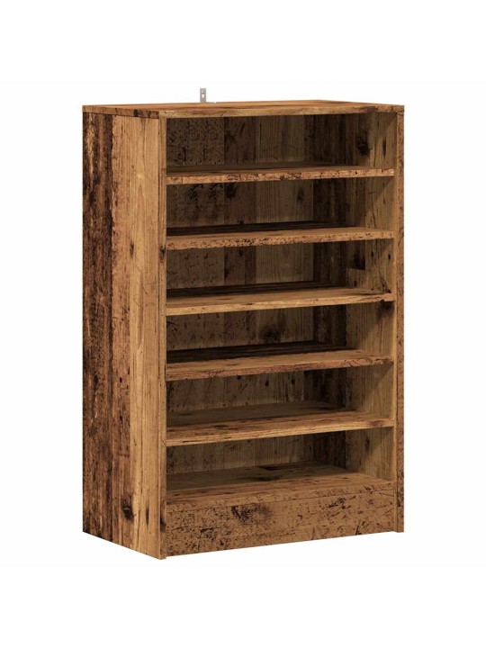 Botník old wood 60 x 35 x 92 cm kompozitní dřevo