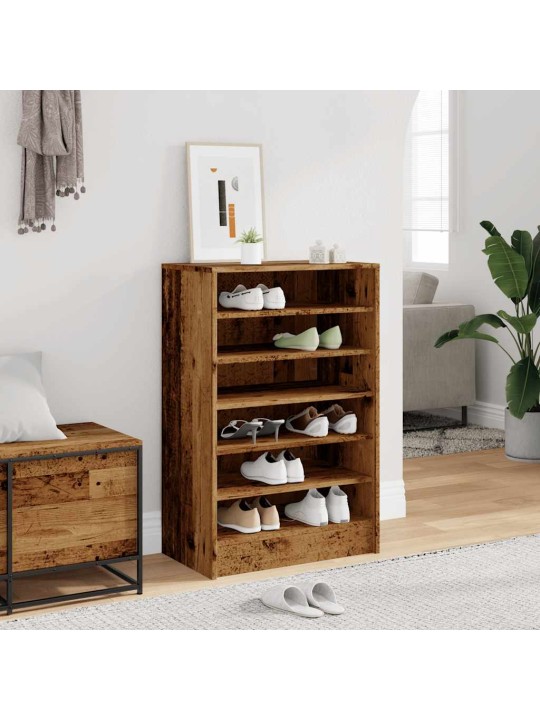 Botník old wood 60 x 35 x 92 cm kompozitní dřevo