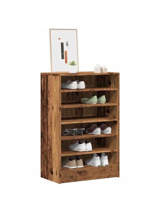 Botník old wood 60 x 35 x 92 cm kompozitní dřevo