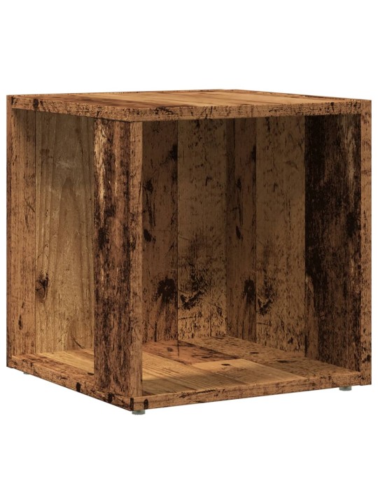 Odkládací stolek old wood 33 x 33 x 34 cm kompozitní dřevo