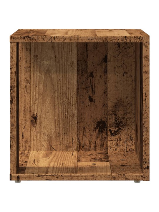 Odkládací stolek old wood 33 x 33 x 34 cm kompozitní dřevo