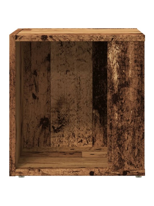 Odkládací stolek old wood 33 x 33 x 34 cm kompozitní dřevo