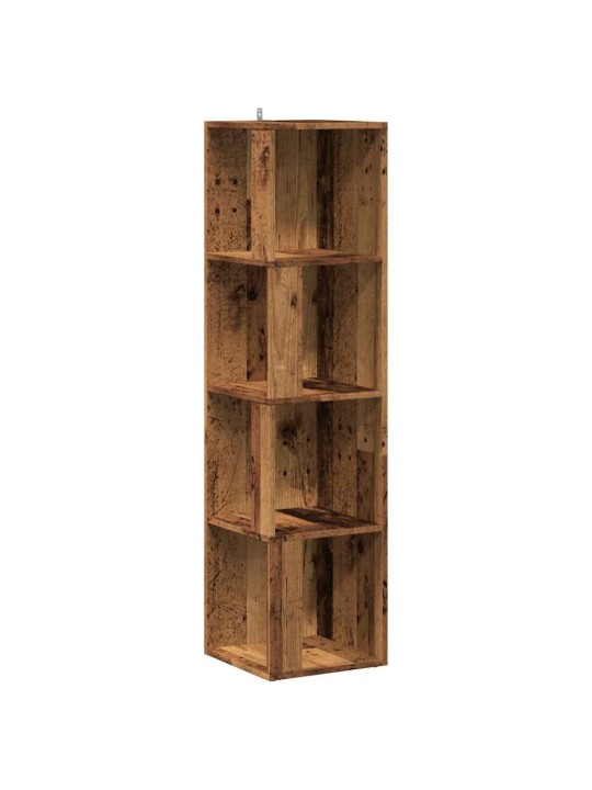 Rohová skříňka old wood 33 x 33 x 132 cm kompozitní dřevo