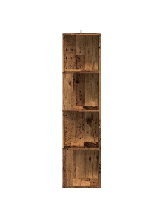 Rohová skříňka old wood 33 x 33 x 132 cm kompozitní dřevo