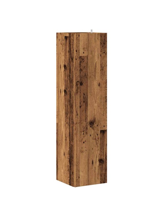 Rohová skříňka old wood 33 x 33 x 132 cm kompozitní dřevo
