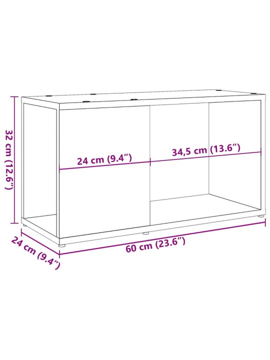 TV stolek old wood 60 x 24 x 32 cm kompozitní dřevo