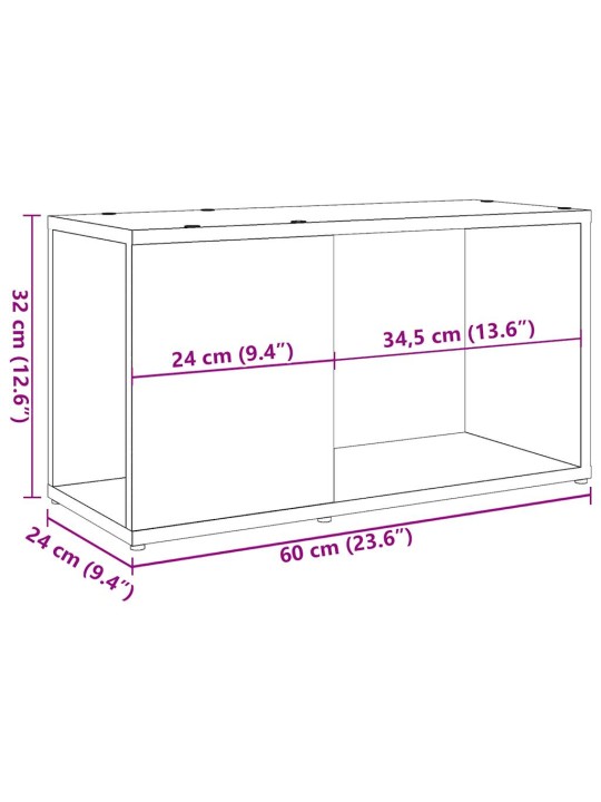 TV skříňka dub artisan 60 x 24 x 32 cm kompozitní dřevo