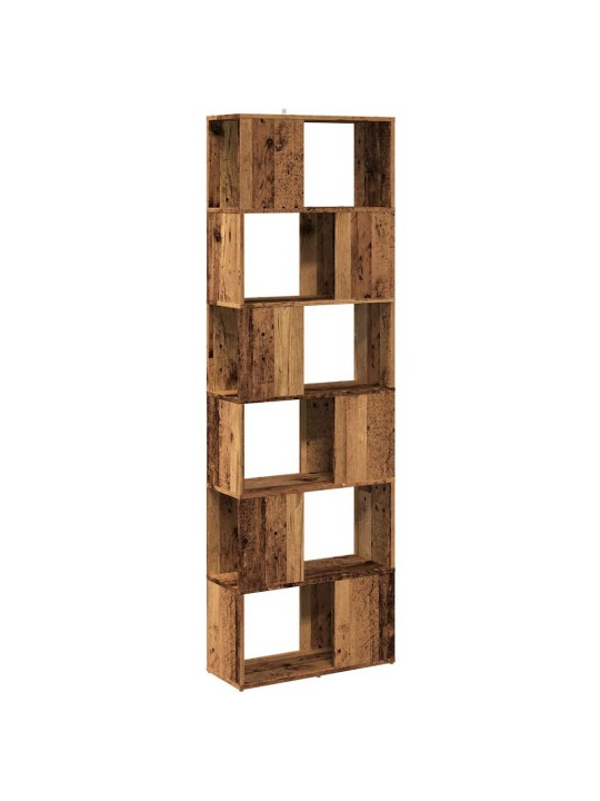 Knihovna / dělicí stěna old wood 60 x 24 x 186 cm