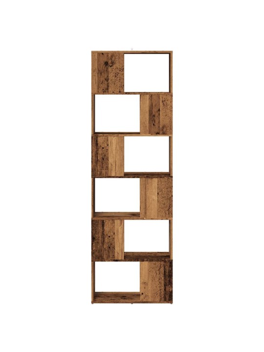 Knihovna / dělicí stěna old wood 60 x 24 x 186 cm