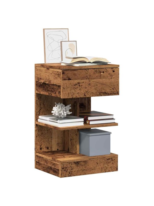 Bedside cabinets 2 pcs starého dřeva 40x35x65cm dřevotříska