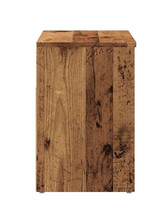 Lavice s botníkem old wood 60 x 30 x 45 cm kompozitní dřevo