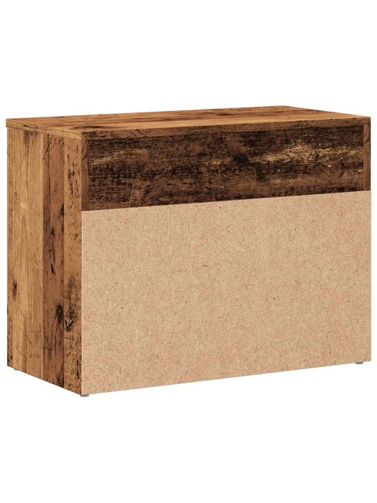 Lavice s botníkem old wood 60 x 30 x 45 cm kompozitní dřevo