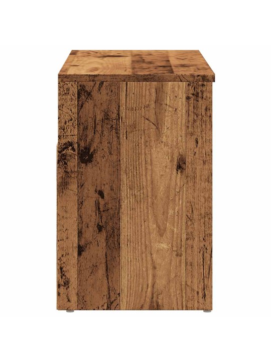 Lavice s botníkem old wood 80 x 30 x 45 cm kompozitní dřevo